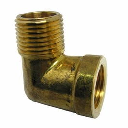 Pipe Fitting, 90-Degree Street Elbow, Lead-Free Brass, 1/2 MIP x 1/2-In.FPT