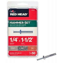 Hammer-Set Nail Drive Anchors, .25 x 1.5-In., 50-Pk.