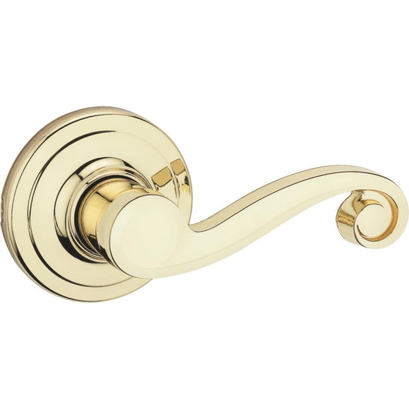 Kwikset Signature Series Polished Brass Left-Hand Lido Dummy Door Lever
