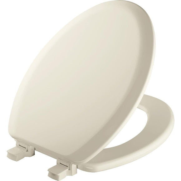Mayfair Elongated Closed Front Biscuit Wood Toilet Seat