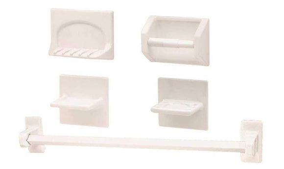 Lenape Professional Series 5-Piece White Porcelain Bath Accessory Set (White)