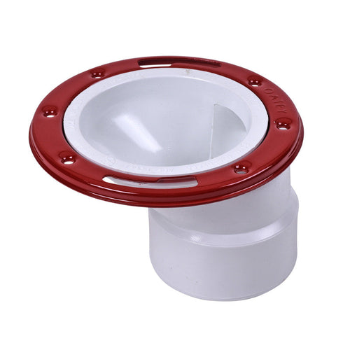 Oatey® 3 in. or 4 in. PVC Offset Closet Flange with Metal Ring without Test Cap (3 or 4)