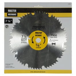 Steel Combo Circular Saw Blade, 60 Teeth, 7-1/4-In.