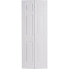 Masonite 30 In. W x 79 In. H Textured Hardboard Primed White 6-Panel 2-Door Bifold Door