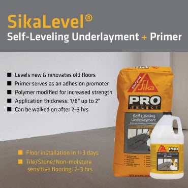 Sika SikaLevel Self-Leveling Underlayment (50 Lb. bag, Dark Gray)