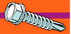 Midwest Fastener Hex Washer Self-Drilling Sheet Metal Screws Zinc