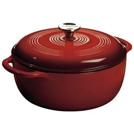 Dutch Oven, Red Enamel/Cast Iron, 6-Qts.