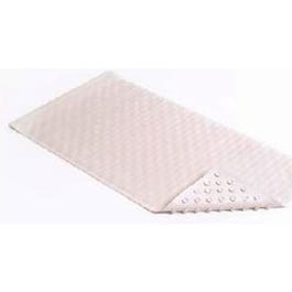 Bath Mat, Wave, White Rubber, 18 x 36-In.