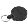 Key Reel, Split-Ring, Retractable, Black With 36-In. Polyester Cord