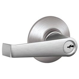 Elan Store Room Lockset, Satin Chrome