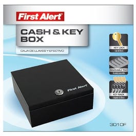 Cash & Key Box, Steel, .1-Cu. Ft.