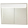 Lighted Medicine Cabinet, Sliding Door, White Steel, 23-3/8 x 18-1/8 x 5,5-In.