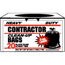 Heavy Duty Contractor Garbage/Refuse Bag, 20-Ct.