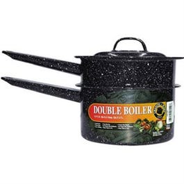 Covered Double Boiler, Black Ceramic on Steel, 1.5-Qts.