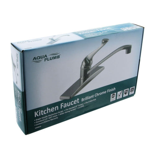 H2 Brands Aqua Plumb Single Lever 3-Hole Kitchen Faucet w/ Deck