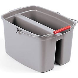 Commercial-Grade Double Bucket, Gray, 19-Qt.