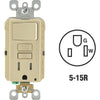 Leviton Ivory 15A Self-Test Tamper Resistant GFCI Switch & Outlet Combination With Wallplate