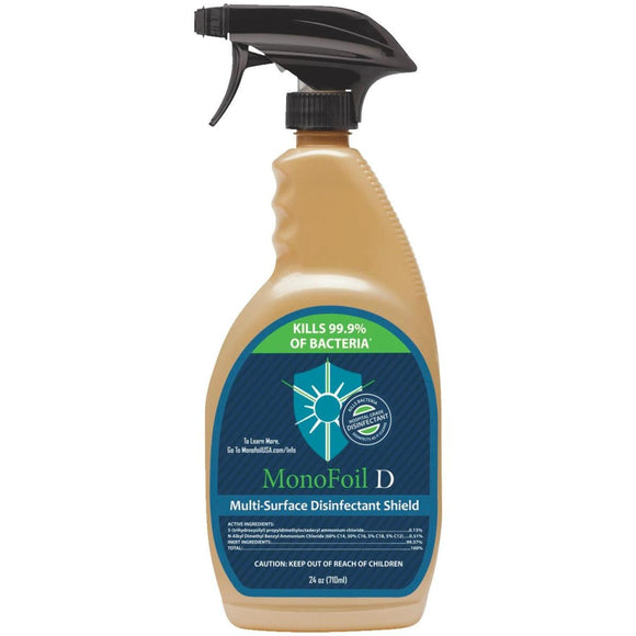 MonoFoil D 24 Oz. Healthcare Grade Multi-Surface Disinfectant Trigger Spray Bottle