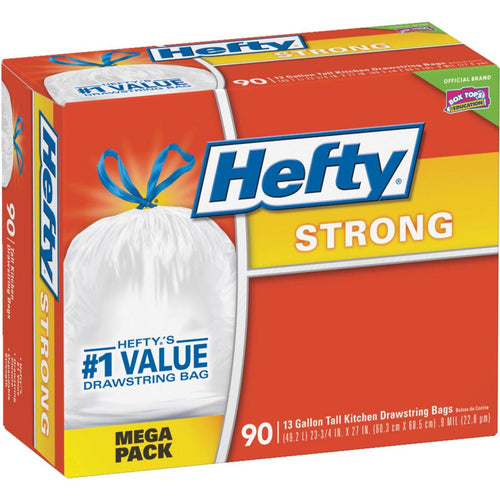 Hefty 13 Gal. Tall Kitchen White Trash Bag (90-Count)