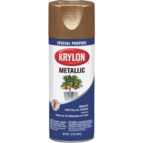 Krylon Metallic 12 Oz. Gloss Spray Paint, Brass